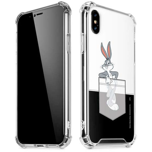 Looney Tunes Bugs Bunny Black White iPhone XS Max Clear Case